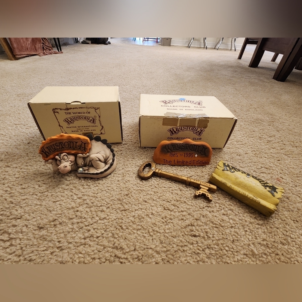 Krystonia Figurines Lot Dragon Key Set Of 4 #JJ